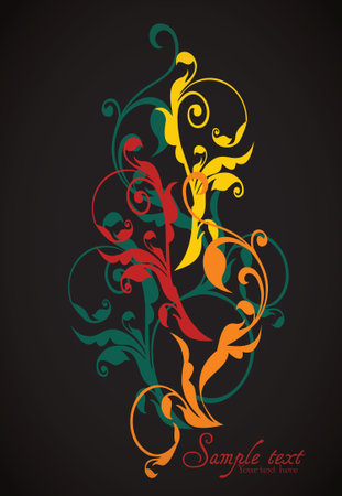 Vintage card design for greeting card, invitation, menu, coverのイラスト素材