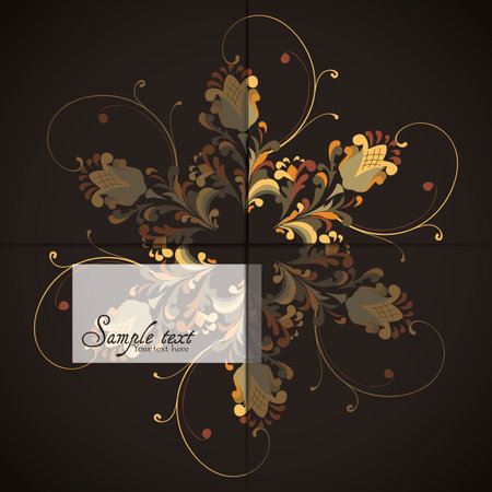 Vintage card design for greeting card, invitation, menu, coverのイラスト素材