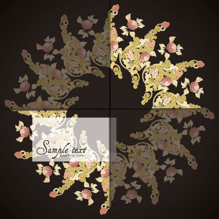 Vintage card design for greeting card, invitation, menu, coverのイラスト素材