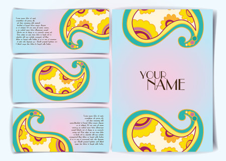 Business card. Vintage decorative elements. Hand drawn background.のイラスト素材