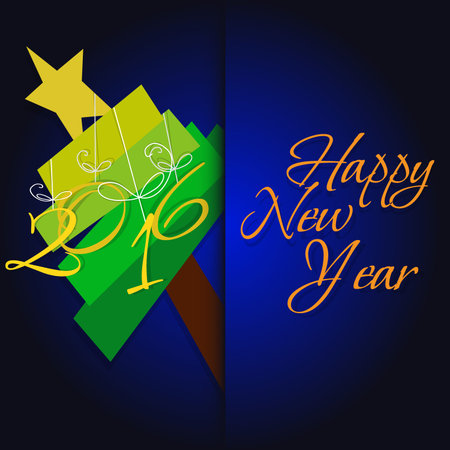 Happy New 2016 Year. Vector illustrationのイラスト素材