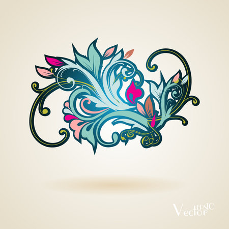 Vintage element for greeting card, invitation, menu, cover. Elements for calligraphic designsのイラスト素材