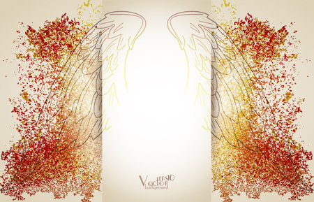 Background with Wings. Vector illustrationのイラスト素材