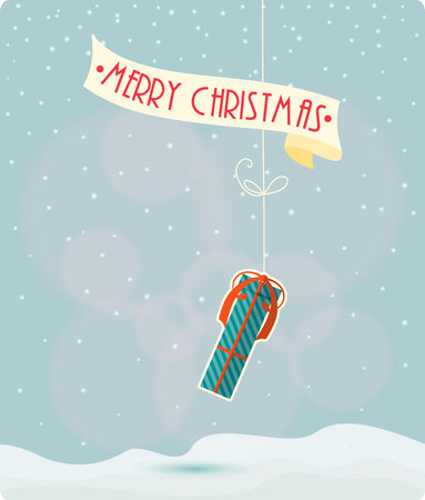 Christmas Greeting Card. Merry Christmas vector illustrationのイラスト素材