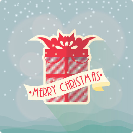 Christmas Greeting Card. Merry Christmas vector illustrationのイラスト素材