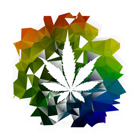 Cannabis leaf backgroundのイラスト素材