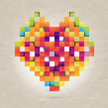 Abstract geometric heartのイラスト素材