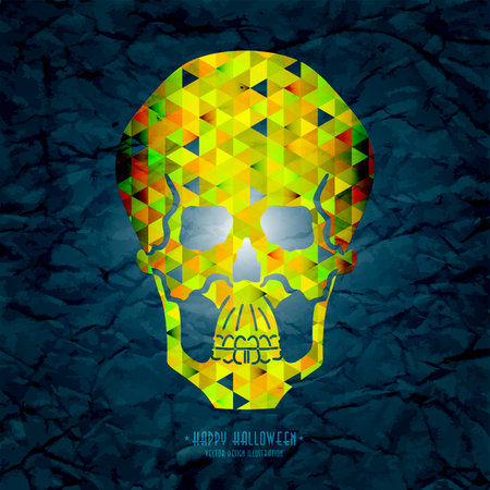 Conceptual human skull. Vector illustration.のイラスト素材