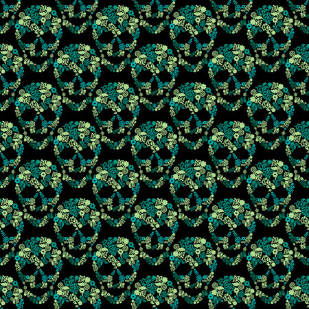 Seamless background with vector skullsのイラスト素材