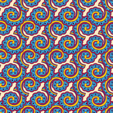 Seamless floral pattern with abstract flowers. Vector illustration.のイラスト素材