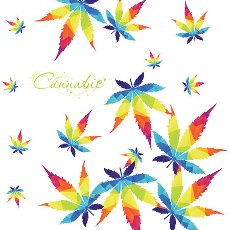 Cannabis leaf backgroundのイラスト素材