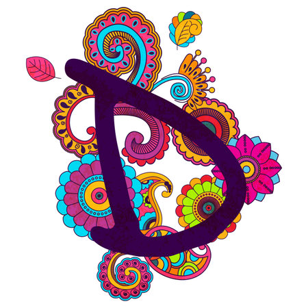 Hand Drawn Doodling Alphabetのイラスト素材