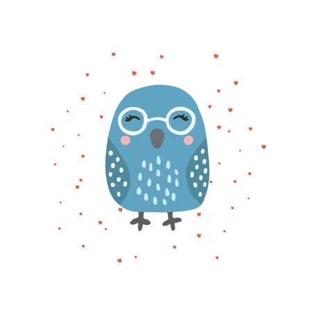 Print with cute bird for children t-shirt.のイラスト素材