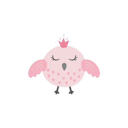 Print with cute bird for children t-shirt.のイラスト素材