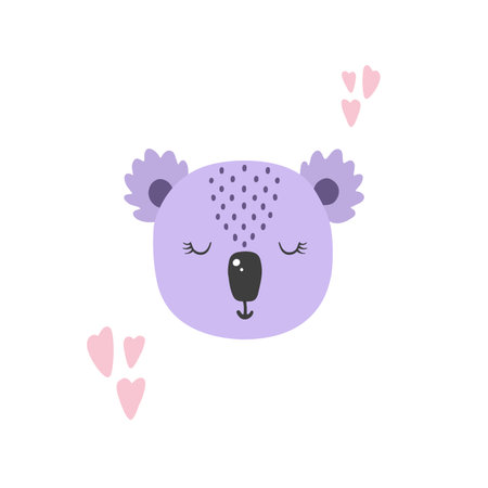 Cute vector illustration with koala baby for baby wear and invitation card.のイラスト素材