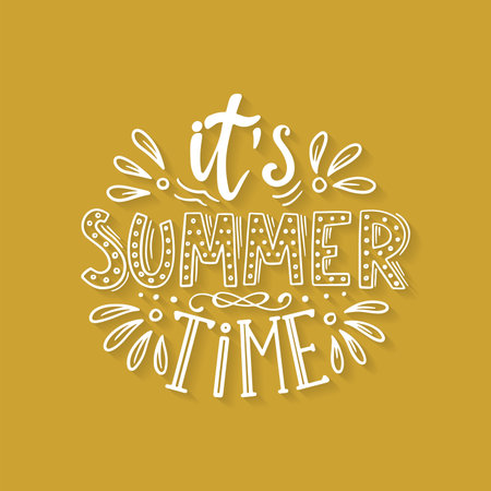 Lettering with phrase "It'a summer time "のイラスト素材