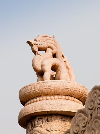 Facade and roofs details, Forbidden City in Beijing. Imperial palace in China.の写真素材