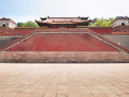 Wall of Summer Palace in Beijing, Chinaの写真素材