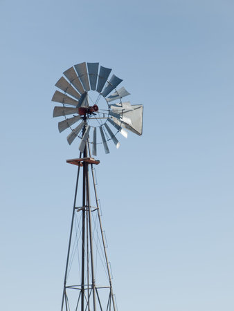 Windmill on cattle station, Fort Collins, Colorado.