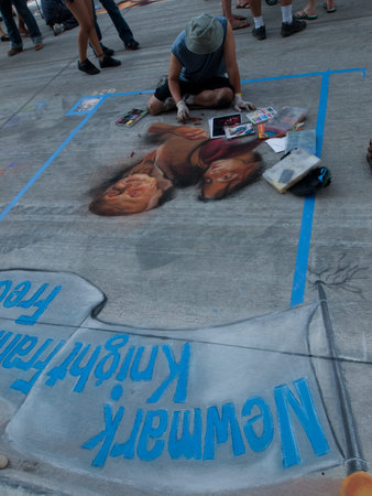 Denver Chalk art Festival on larimer Square. June 4, 2011. Denver, Colorado.のeditorial素材