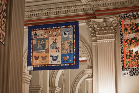 Capitol quilt show 2011. A view of the interior of the Colorado State Capitol in Denver. Designed by Elijah E. Myers, construction on the Classical Revival structure started in 1886 and lasted for 15 years, though many offices were occupied by 1894. The Cのeditorial素材