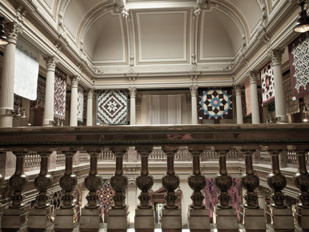 Capitol quilt show 2011. A view of the interior of the Colorado State Capitol in Denver. Designed by Elijah E. Myers, construction on the Classical Revival structure started in 1886 and lasted for 15 years, though many offices were occupied by 1894. The Cのeditorial素材