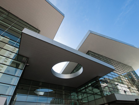 Detail of the Colorado Convention Center in Downtown Denver.のeditorial素材
