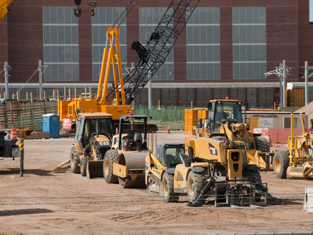 Construction site of the Union Station redevelopment, Denver, Colorado.のeditorial素材