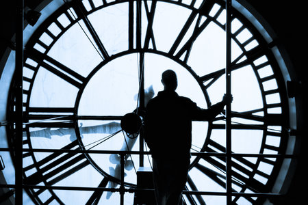 Gear of the clock machine of the clock on the Clock Tower in Denver, Colorado.のeditorial素材