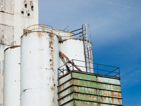 Abandoned animal feed factory in Colorado.のeditorial素材