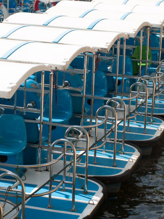 Catamarans in Summer Palace in Beijing, Chinaのeditorial素材
