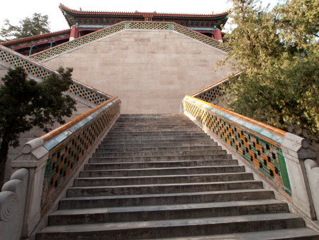 Stair of Summer Palace in Beijing, Chinaのeditorial素材