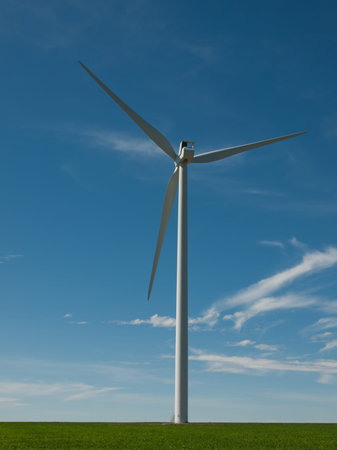 Wind turbines farm in Eastern Colorado.