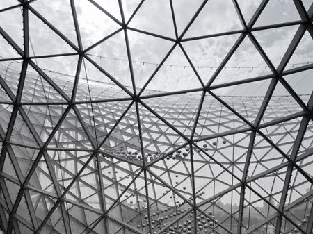 Exterior of the  Expo Axis at the EXPO 2010 Shanghai, China.のeditorial素材