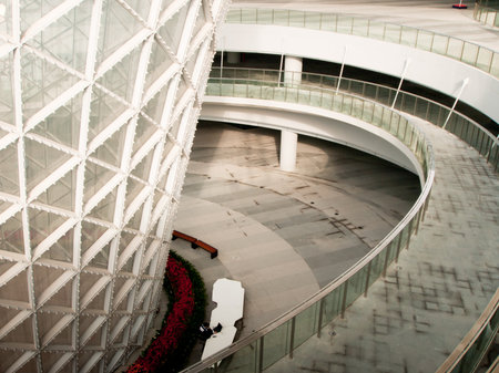Exterior of the  Expo Axis at the EXPO 2010 Shanghai, China.のeditorial素材