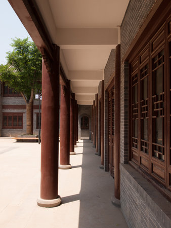 Traditional chinese courtyard residences in Xian, China.のeditorial素材
