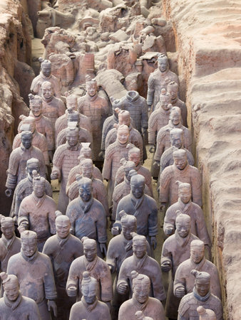 The Terracotta Army in Xian, China.