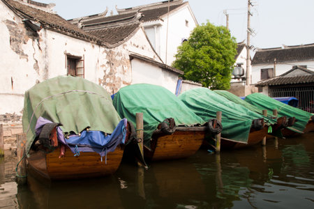 Zhou Zhuang water village, China.のeditorial素材