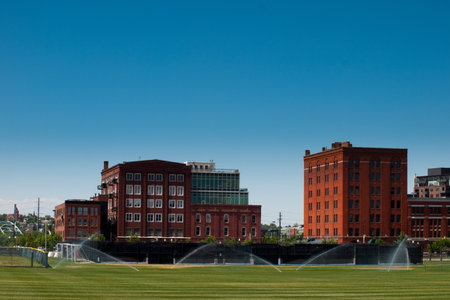 Sport field in downtown Denver.のeditorial素材