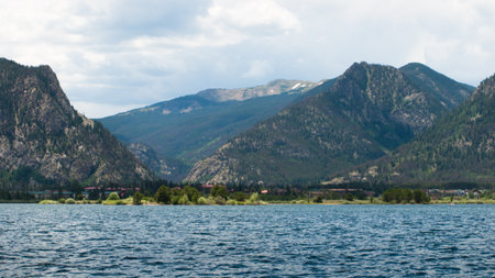 Lake Dillon in the summer.のeditorial素材