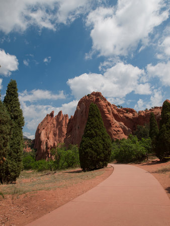 Garden of the Gods Rock Formation in Colorado.のeditorial素材
