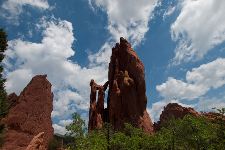 Garden of the Gods Rock Formation in Colorado.のeditorial素材