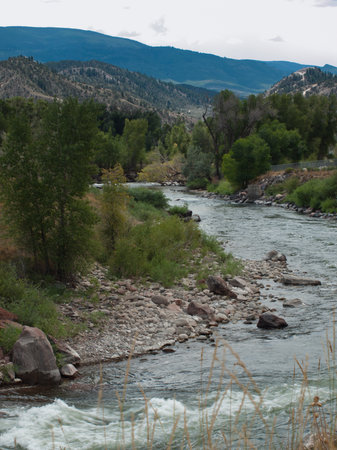 Colorado River at Eagle, Colorado.のeditorial素材