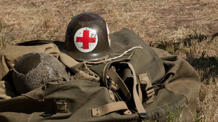 WWII reenactment  at the Rocky Mountain Airshow in Broomfield, Colorado.のeditorial素材