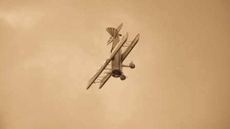 Vintage 1942 PT-17 Stearman at the Rocky Mountain Airshow in Broomfield, Colorado.