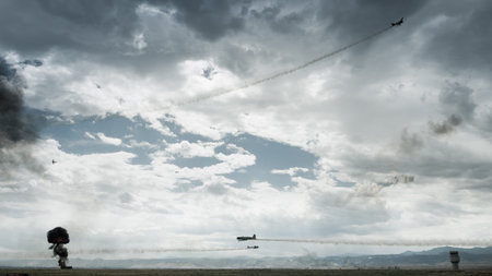 Reenactment of attack on Pearl Harbor at the Rocky Mountain Airshow in Broomfield, Colorado.