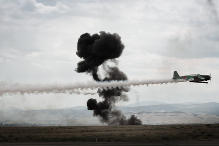 Reenactment of attack on Pearl Harbor at the Rocky Mountain Airshow in Broomfield, Colorado.