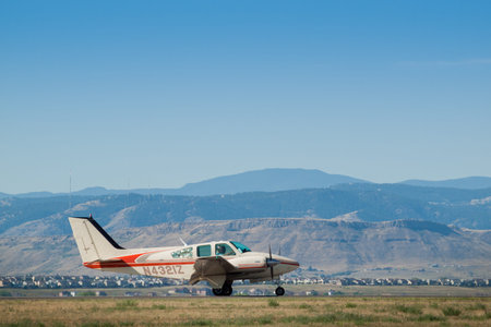Private airplane at the Rocky Mountain Airshow in Broomfield, Colorado.