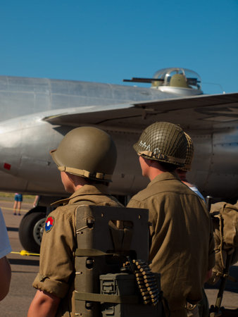 WWII reenactors at the Rocky Mountain Airshow in Broomfield, Colorado.