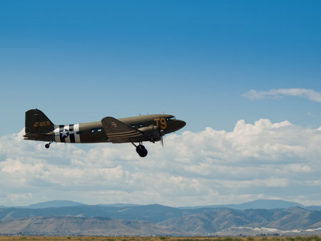 Southern Cross C-47/Douglas C-47 Skytrain / Dakota at the Rocky Mountain Airshow in Broomfield, Colorado.のeditorial素材